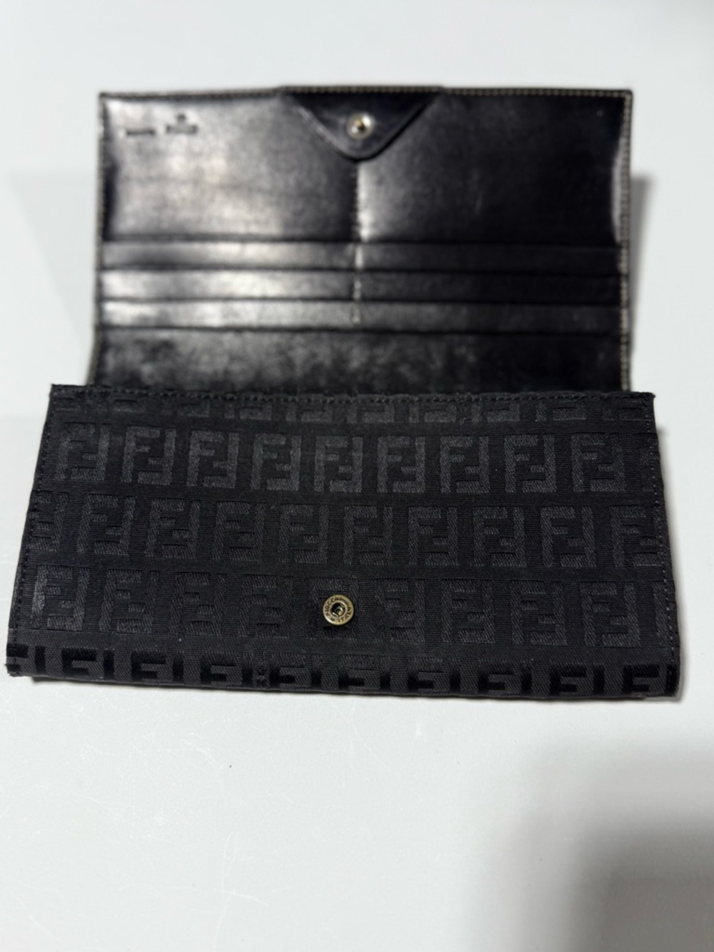 Fendi Zucca Canvas Continental Wallet - Black - Picture 9 of 9